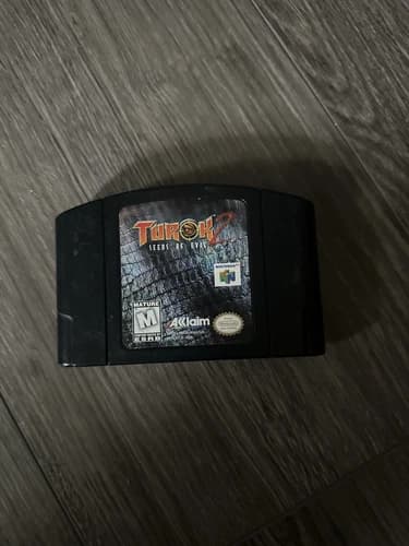 Turok 2 Seeds of Evil Nintendo 64 N64 AUTHENTIC OEM Game Cleaned Tested Work VTG