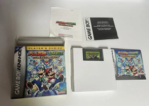 Mario and Luigi Superstar Saga GBA Game Boy Advance Complete CIB