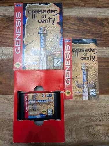 Crusader of Centy Sega Genesis Complete CIB Authentic Tested Saves