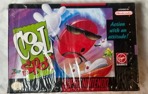 7Up Cool Spot (Super Nintendo Entertainment System SNES, 1993) CIB TESTED