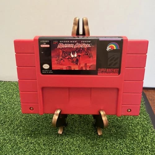 Spider-Man and Venom Maximum Carnage Super Nintendo SNES Red Cartridge Authentic