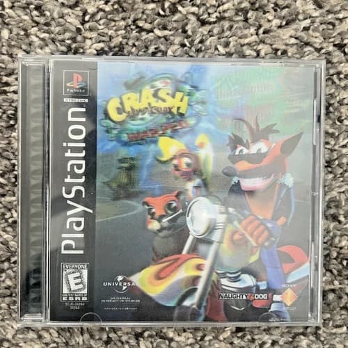 Crash Bandicoot Warped PS1 Hologram Black Label (CIB) Playstation 1 **Tested**