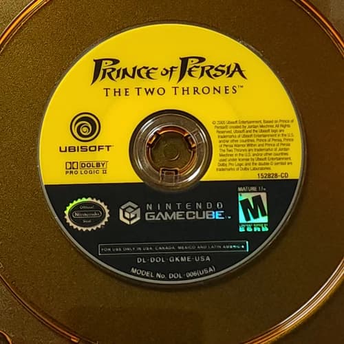 Prince of Persia: The Two Thrones (Nintendo GameCube, 2005) Disc Only Tested