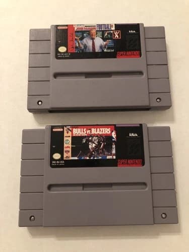 Bulls vs Blazers and the NBA Playoffs and John Madden ‘93 - Super Nintendo SNES