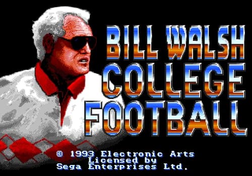 Bill Walsh College Football - Sega Genesis Game