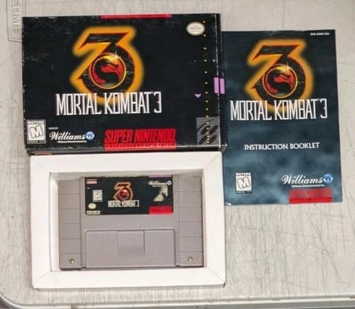 Mortal Kombat 3 SNES (Super Nintendo) Complete w/ Manual