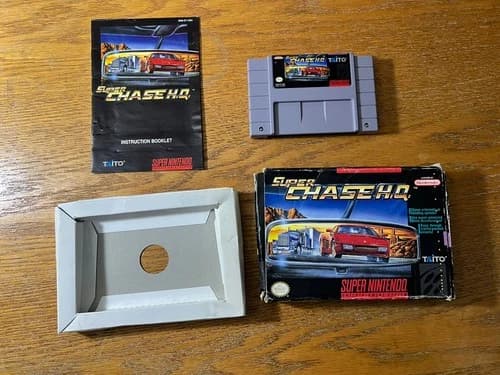 Super Chase H.Q. Super Nintendo Game Complete In Box CIB SNES Taito