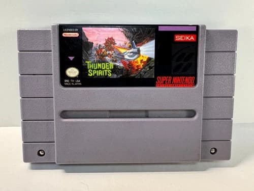 Thunder Spirits (Super Nintendo SNES, 1992) Authentic. Tested.