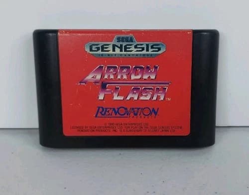 Arrow Flash (Sega Genesis, 1990) Cartridge Only Tested Free Shipping