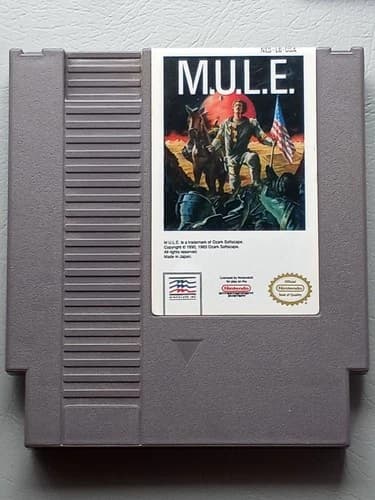 M.U.L.E. 1990 NES Nintendo Entertainment System Catridge Tested Great Shape