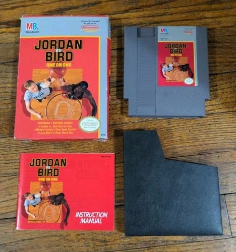 * Jordan vs Bird: One On One (Nintendo NES, 1988) Complete CIB