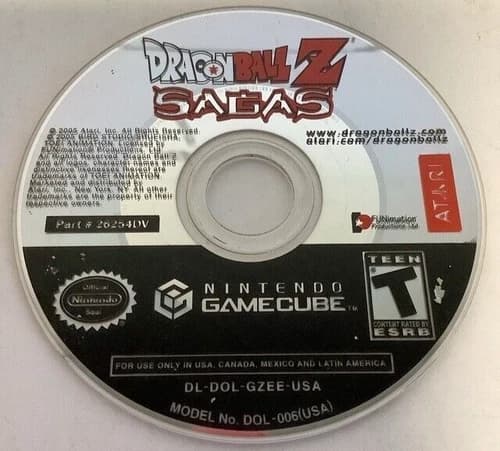 Dragon Ball Z: Sagas Nintendo GameCube 2005 Video Game dragonball DISC ONLY