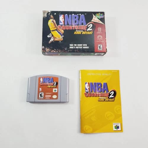 NBA Courtside 2 Nintendo 64 N64 with Authentic Box and Instruction Manual