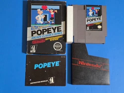 321: Popeye Nintendo NES Complete in Box CIB Black Box