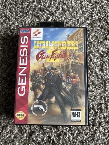Lethal Enforcers II: Gun Fighters Sega Genesis 1994 CIB Complete W/ Manual, Auth