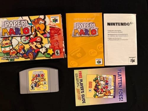 Paper Mario (Nintendo 64, 2001) Box Manual Complete CIB N64