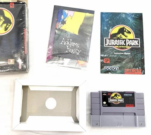 Jurassic Park (Super Nintendo, 1993) SNES • Complete CIB Tested & Working