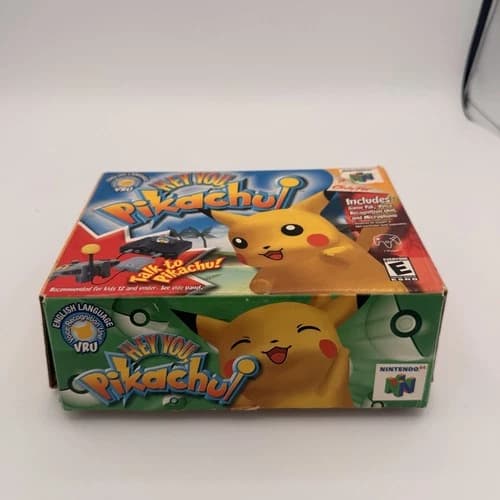 Hey You Pikachu Nintendo 64 N64 CIB Complete Box VRU Mic Manuals Tested Working