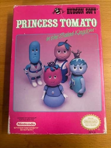 Princess Tomato in the Salad Kingdom (Nintendo NES, 1991) Complete in Box!