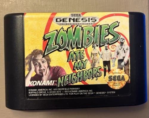Zombies Ate My Neighbors Sega Genesis Game Cartridge Only Authentic Konami