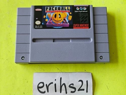 Faceball 2000 (Super Nintendo, 1992) SNES Cart Only Authentic TESTED