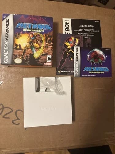 Metroid: Zero Mission Nintendo Game Boy Advance Box Manual and Inserts Only