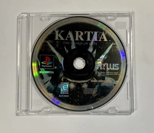 Kartia: The Word of Fate (PlayStation 1, 1998) Rare PS1 Game Disc Only Tested