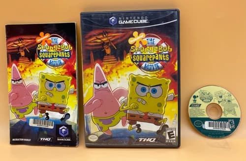 The SpongeBob SquarePants Movie (Nintendo GameCube, 2004) Complete w/ Manual