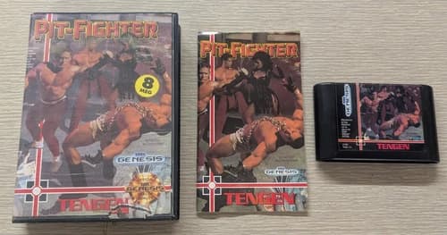 1991 Sega Genesis Pit-Fighter CIB *Good Condition, Cleaned & Tested*