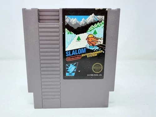 Slalom (Nintendo Entertainment System, NES, 1986) TESTED & WORKS