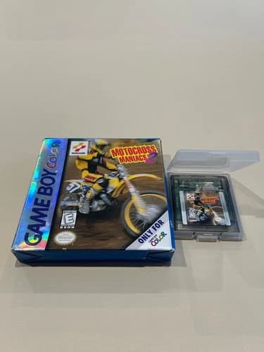 Motocross Maniacs 2 (Game Boy Color CBC) CIB W/Manual/Inserts - Tested/Working