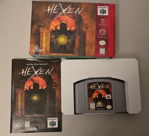 Hexen Nintendo 64 N64 Complete Box Manual and Game Pristine Condition