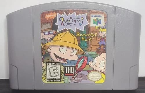 Rugrats: Scavenger Hunt (Nintendo 64, N64, 1999) Authentic & Tested Cartridge