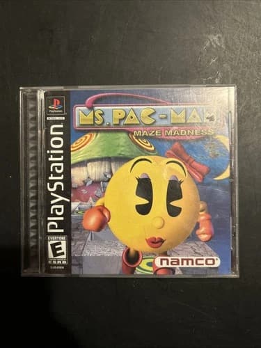 Ms. Pac-Man: Maze Madness Playstation PS1 CIB Complete Tested