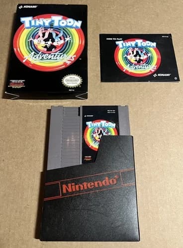 Tiny Toon Adventures NES CIB Complete Game Box Manual Nintendo