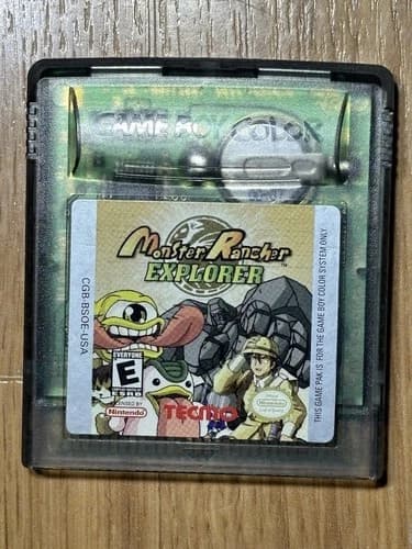 Monster Rancher Explorer 1998 Nintendo Game Boy Color Cartridge Authentic