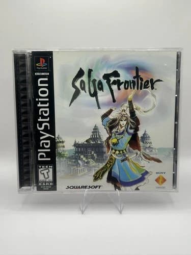 SaGa Frontier Squaresoft PS1 CIB Complete Black Label 1998 Sony PlayStation 1