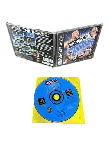 Sony PlayStation 1 PS1 CIB COMPLETE TESTED WCW NWO Thunder 1999