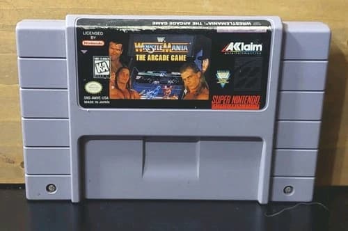 WWF Wrestlemania The Arcade Game - Super Nintendo 1992 Vintage Cartridge Tested