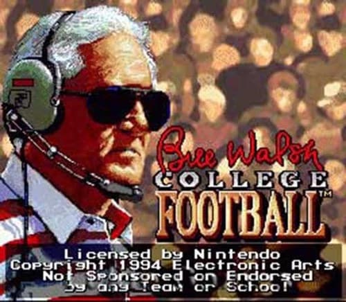 BILL WALSH COLLEGE FOOTBALL - SNES Super Nintendo Game