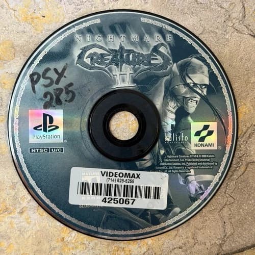 Nightmare Creatures II 2 - Sony PlayStation 1 PS1 PSX **TESTED**