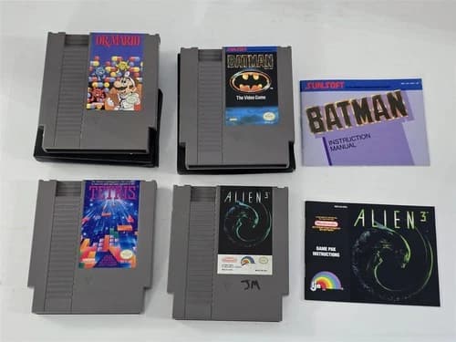 S-890 VINTAGE ORIGINAL NINTENDO NES GAMES BATMAN DR MARIO ALIEN 3 ETC