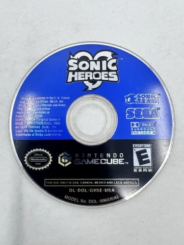 Sonic Heroes (Nintendo GameCube) [Disc Only] Tested Working