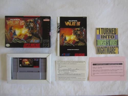 Super Valis IV 4 (SNES) Super Nintendo CIB Complete 1993 Atlus RARE