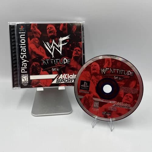 WWF Attitude for PS1 Sony PlayStation 1, 1999, Complete with Manual, Reg. Card