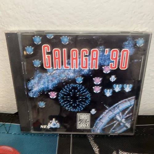 Galaga 90 (Turbo Grafx 16 tg16) Complete Case Turbografx Tested Working!!!