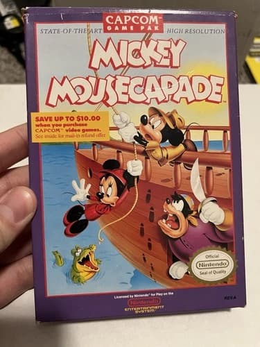 Mickey's Mousecapade NES Original Game, Tested Working, CIB