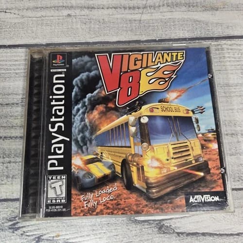 Vigilante 8 (Sony PlayStation, PS1, 1998) CIB Complete w/ Manual Tested