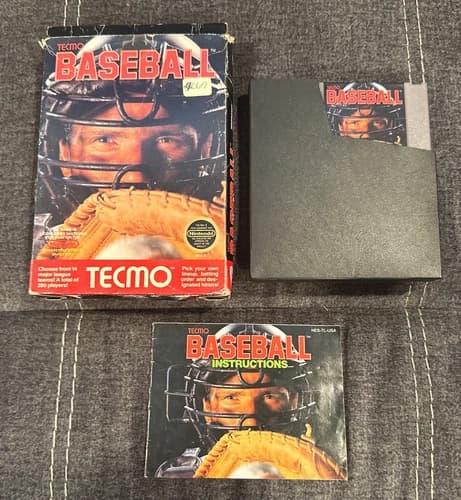Tecmo Baseball Nintendo NES ~ Complete In Box w Manual! ~ Fast Shipping! ~ LQQK