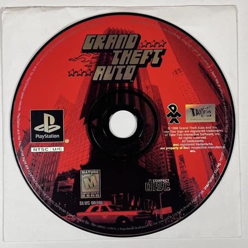Grand Theft Auto PlayStation Video Game NTSC PS1 Classic Retro DISC ONLY